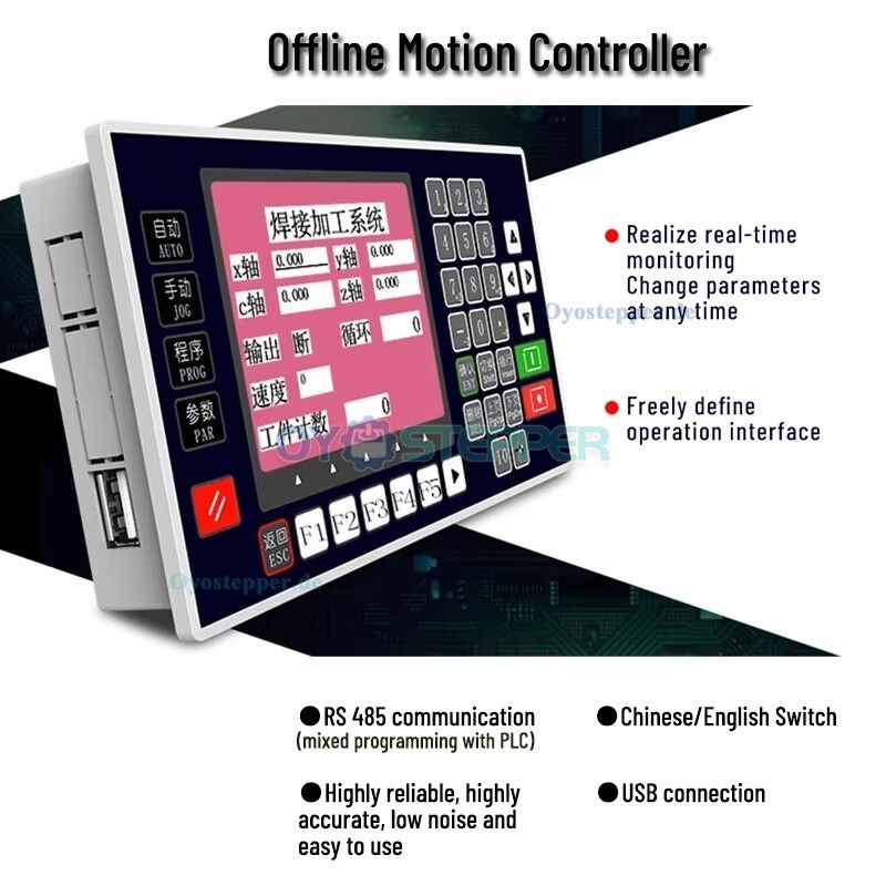 Programmierbarer Servomotor-/Schrittmotor-Controller mit 2/3/4-Achsen Drehzahlregelung CNC-Bewegungssteuerung